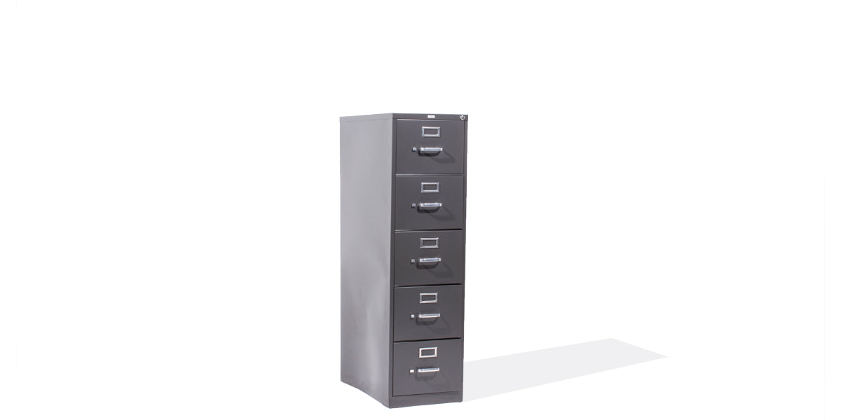 Vertical 5 Drawer Legal File- Charcoal