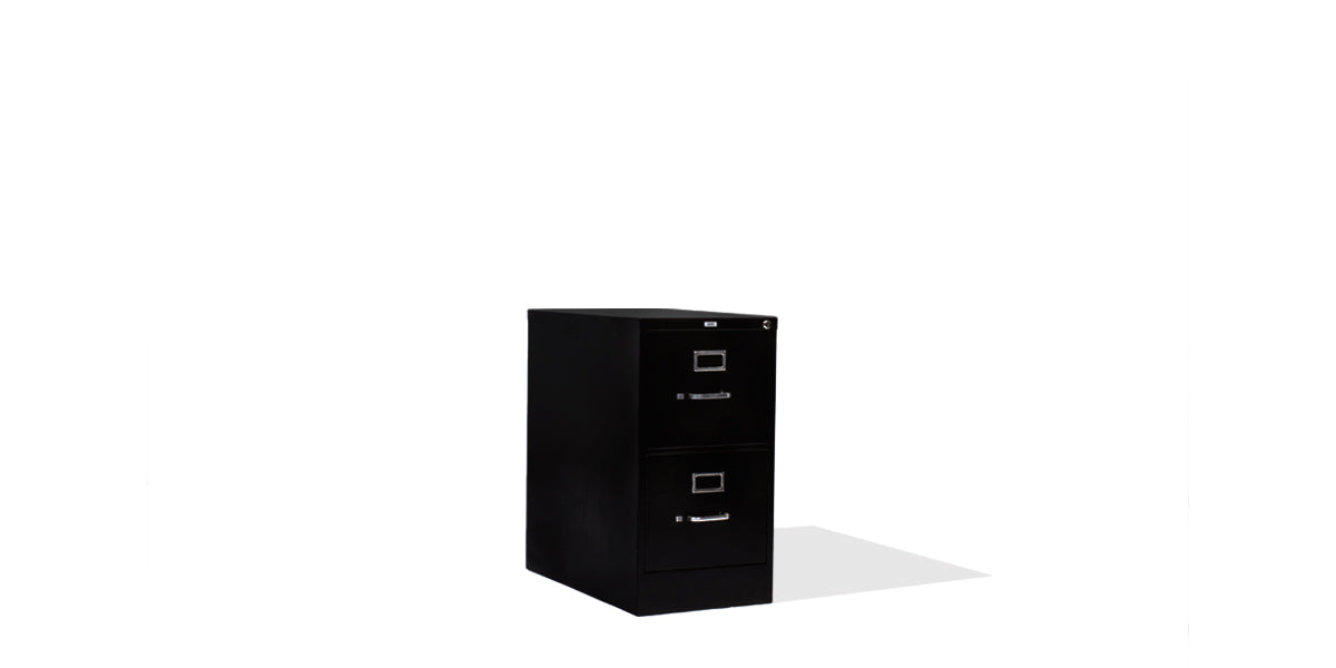 Vertical 2 Drawer File- Black