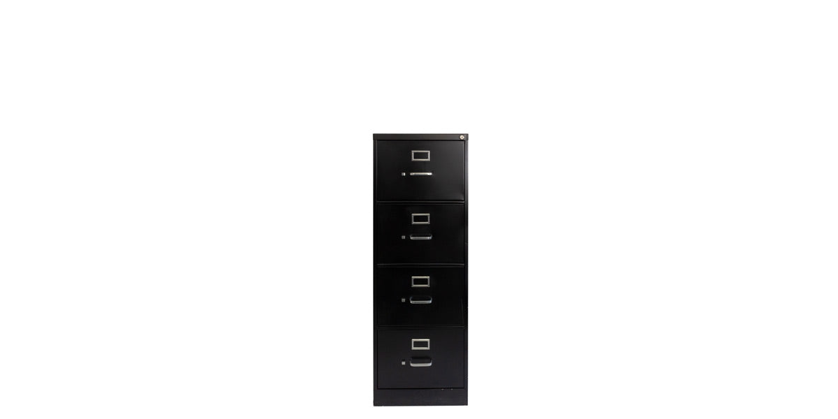 Vertical 4 Drawer Legal File- Black