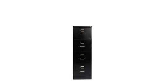 Vertical 4 Drawer Legal File- Black