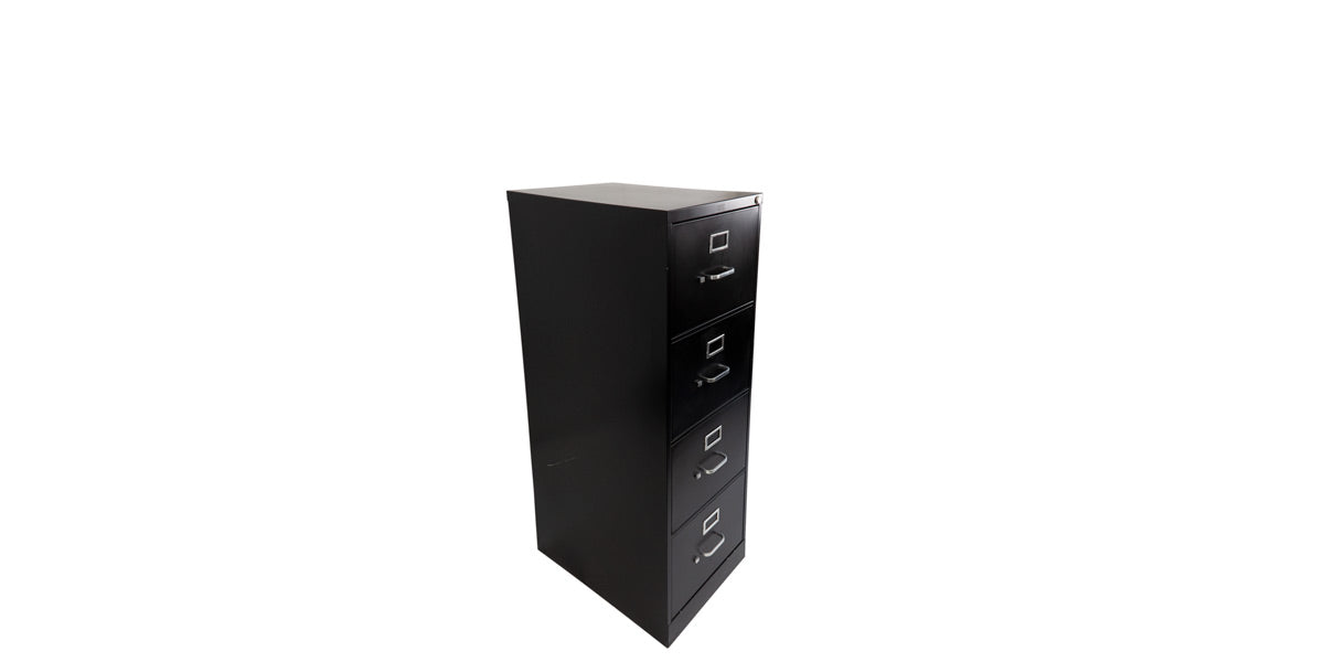 Vertical 4 Drawer Legal File- Black