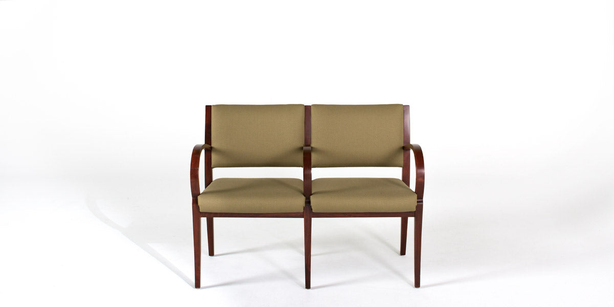 Taupe Fabric Tandem 2-Seater