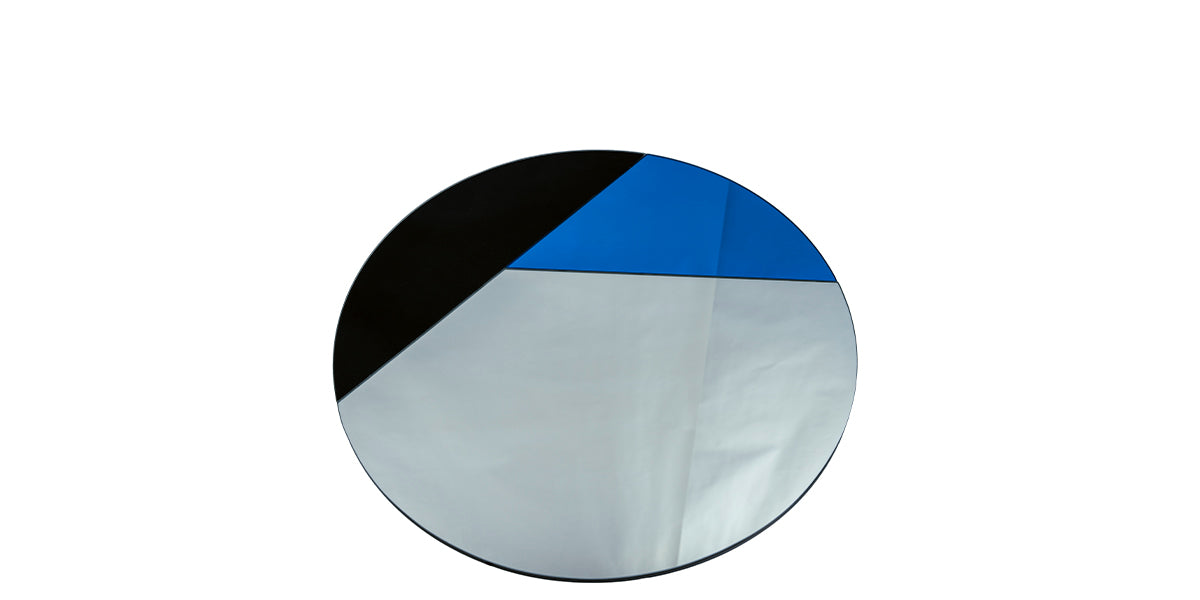 26" Round Geometric Mirror