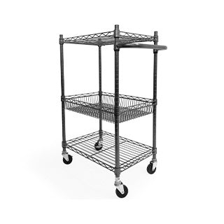 Black Metal Wire Cart