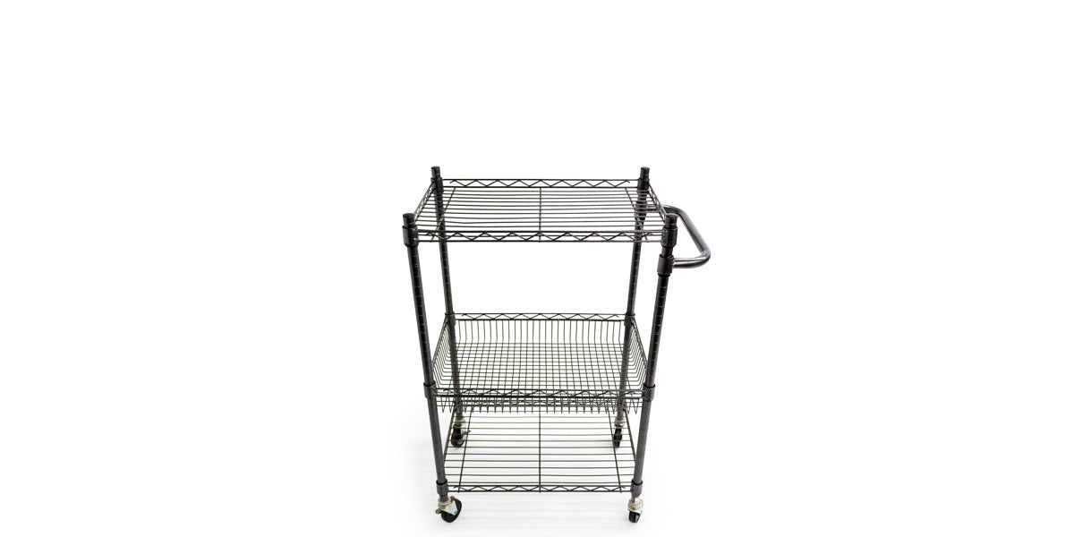 Black Metal Wire Cart