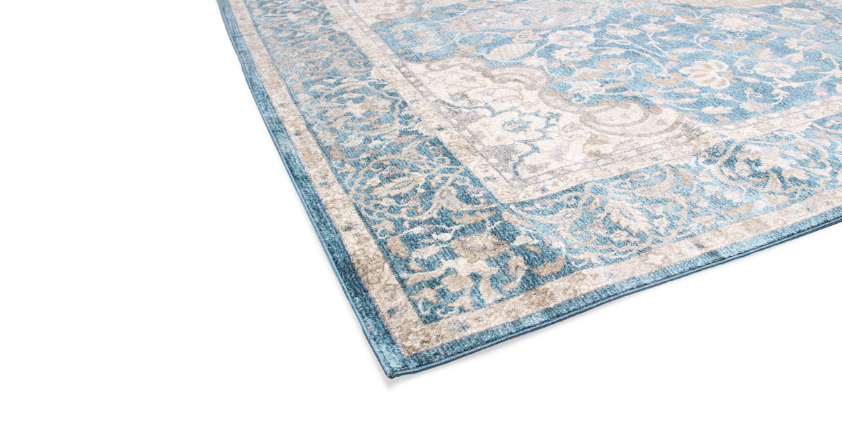 8' x 10' Area Rug in Blue/Beige