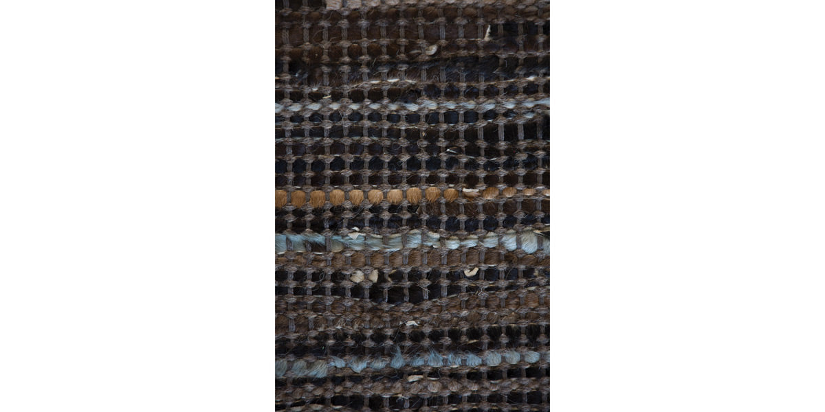 5' x 7' Flat Weave Dark Brown Cotton