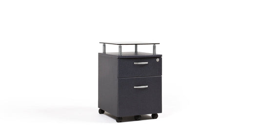 Mobile Ped 2 Drawer- Charcoal