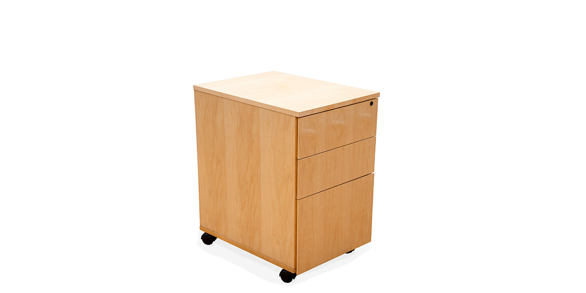 Mobile Ped 3 Drawer- Maple