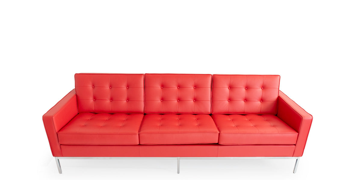 90"W Red Knoll Sofa