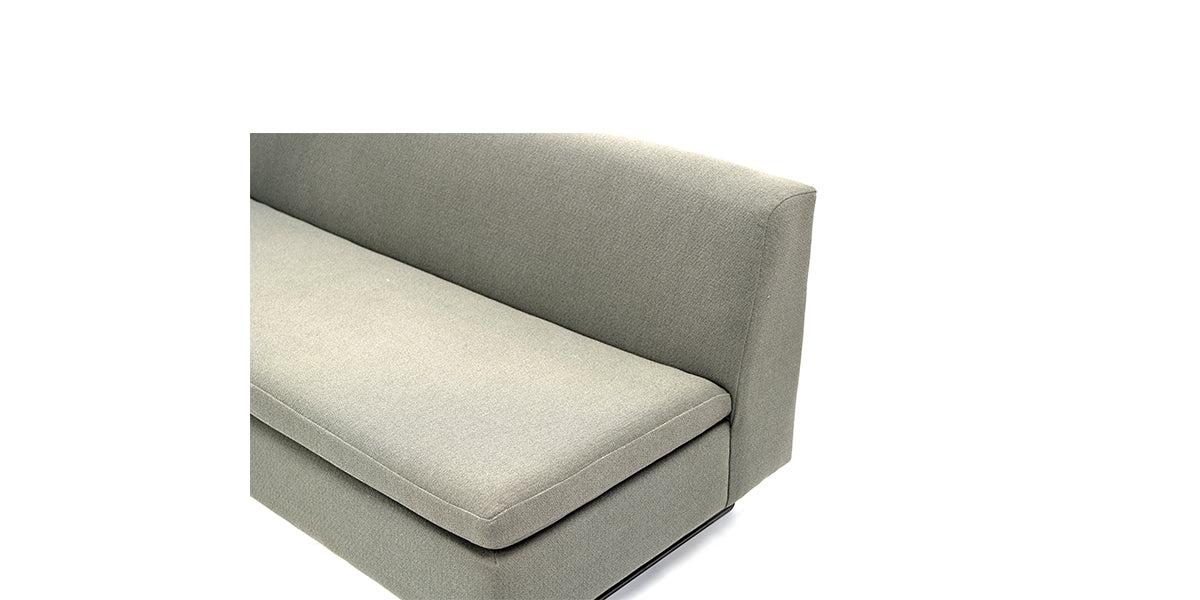 66"W Grey Armless Sofa