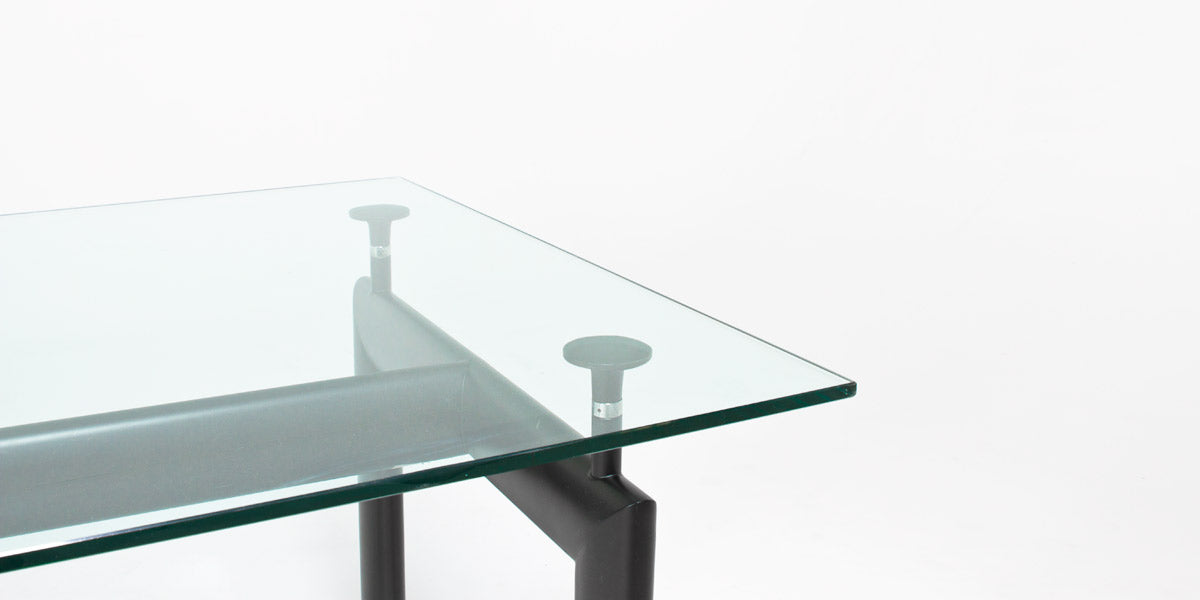 72"W Adjustable Glass Corbusier Table