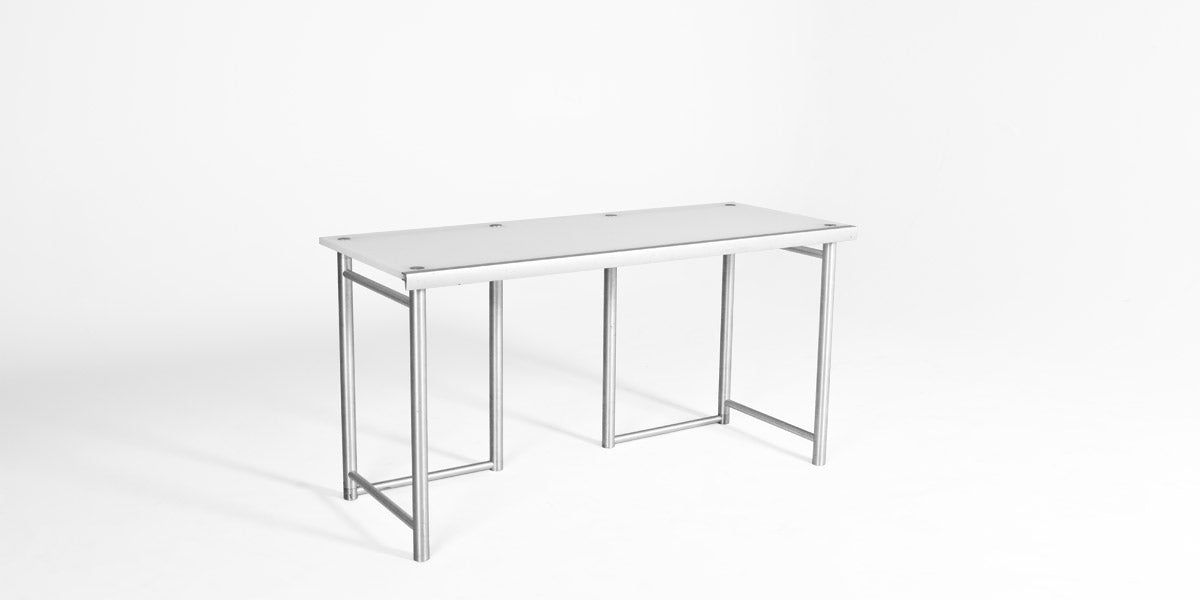 60"W Silver Console Table