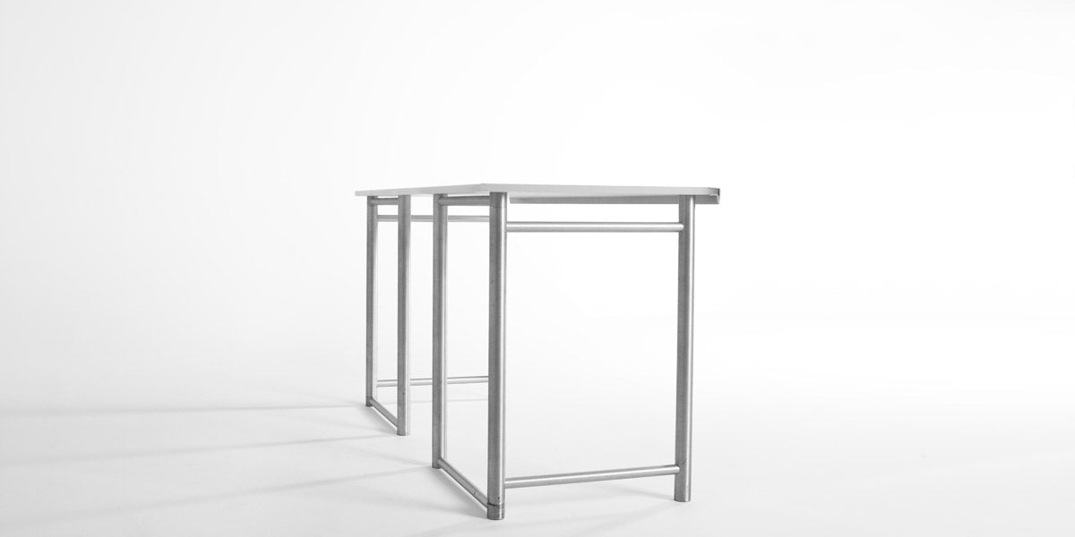 60"W Silver Console Table