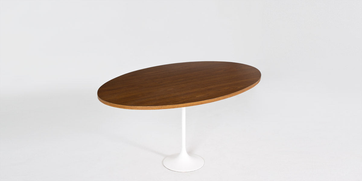 42"DIA Wood Top Saarinen Coffee Table