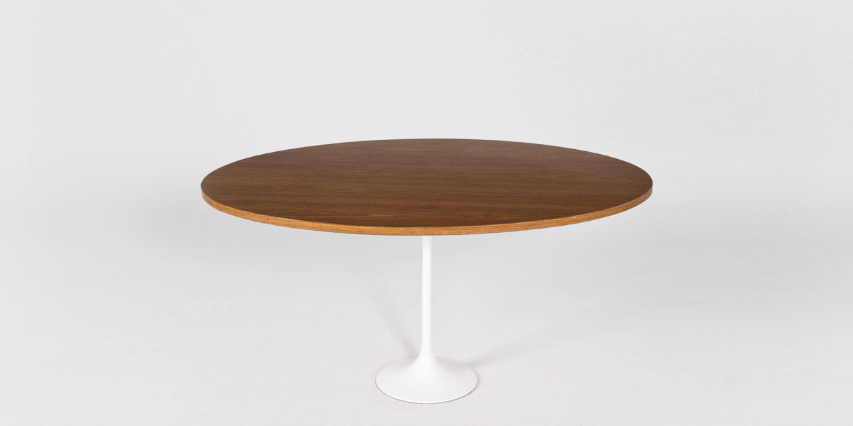 42"DIA Wood Top Saarinen Coffee Table