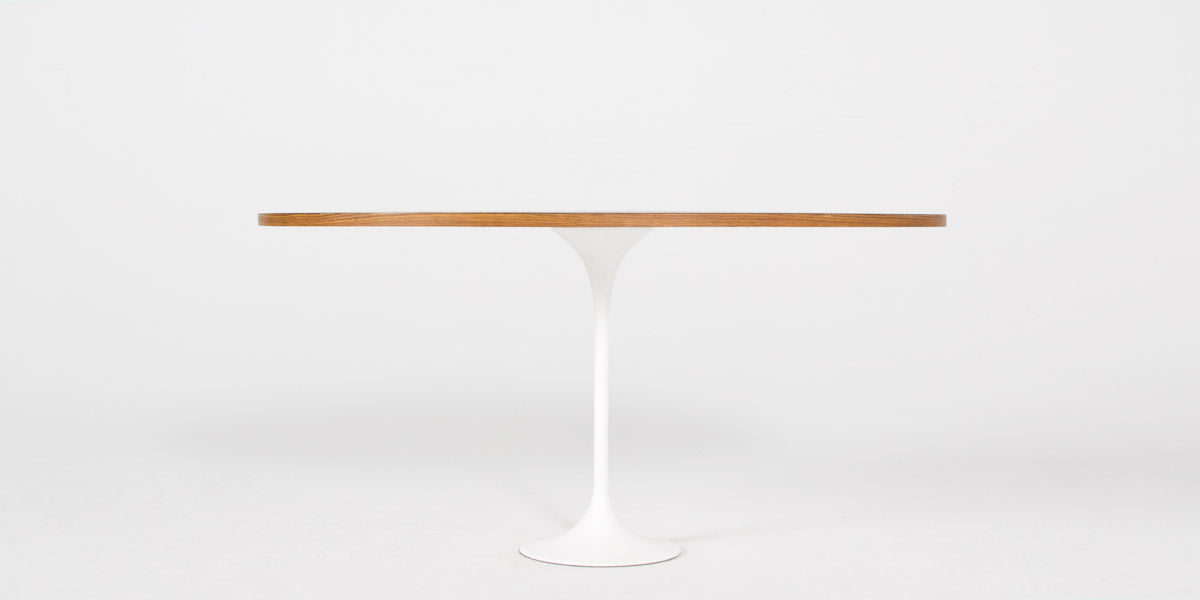 42"DIA Wood Top Saarinen Coffee Table