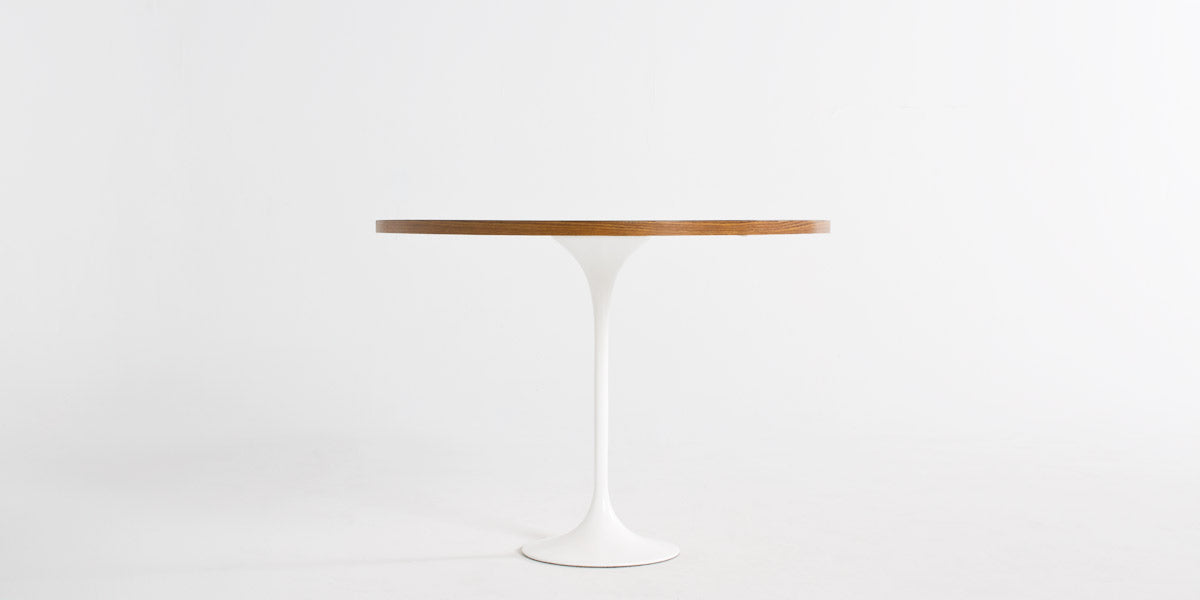 42"DIA Wood Top Saarinen Coffee Table