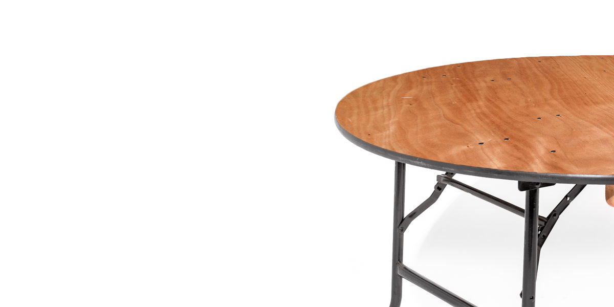 60"DIA Round Folding Table- Unfinished