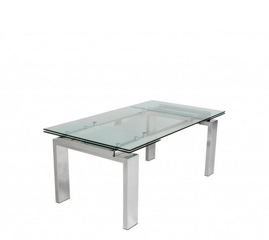 72" - 106"W Glass Extension Table