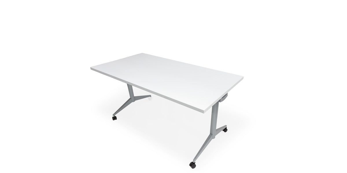 60"W Work-Flip Top Table- White